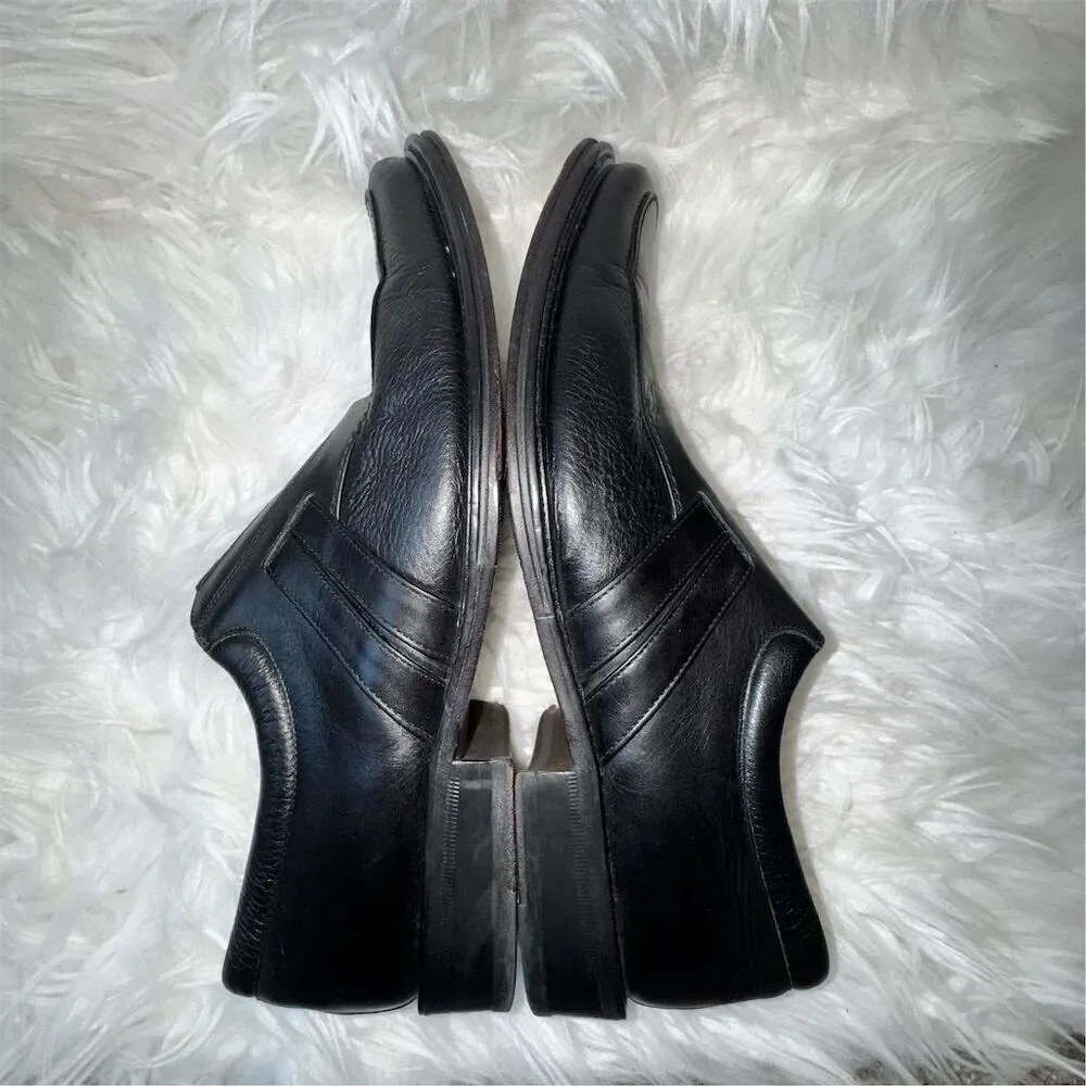 Mezlan McQueen Style Black Leather‎ Loafers Men’s 11.5 Made in Spain Slip-On